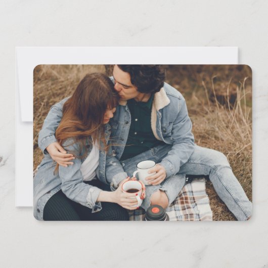 水彩フローラ結婚式日付カードを保存 セーブザデート (裏面)