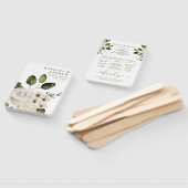 水彩フローラ結婚式 プログラムファン ハンドファン (組立なし)