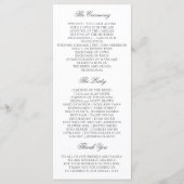 水彩フローラ結婚式 プログラム (裏面)