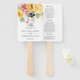 水彩フローラ結婚式 プログラム ハンドファン