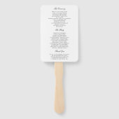 水彩フローラ結婚式 プログラム ハンドファン (裏面)