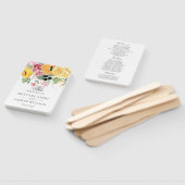 水彩フローラ結婚式 プログラム ハンドファン (組立なし)