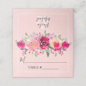 水彩フローラ結婚折り畳みテーブル座席表 プレイスカード (外部開封)