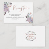 水彩フローラ結婚披露宴詳細 エンクロージャーカード (正面/裏面)