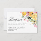 水彩フローラ結婚披露宴 招待状 (正面)