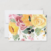 水彩フローラ結婚披露宴 招待状 (裏面)