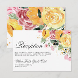 水彩フローラ結婚披露宴 招待状