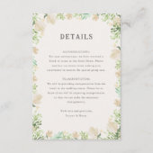 水彩フローラ結婚素朴の挿入 エンクロージャーカード (正面)