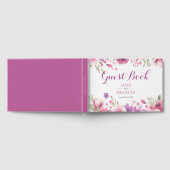 水彩フローラ結婚緑 ゲストブック (全面)