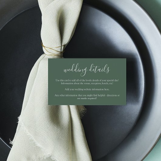 水彩フローラ結婚詳細カード エンクロージャーカード