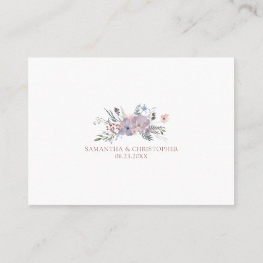 水彩フローラ結婚詳細 エンクロージャーカード (裏面)