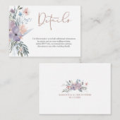 水彩フローラ結婚詳細 エンクロージャーカード (正面/裏面)