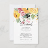 水彩フローラ結婚詳細 招待状 (正面)