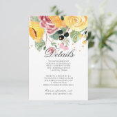 水彩フローラ結婚詳細 招待状 (スタンド正面)