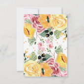 水彩フローラ結婚詳細 招待状 (裏面)