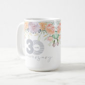 水彩フローラ結婚30周年 コーヒーマグカップ (正面左)