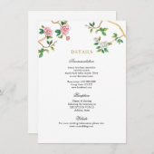 水彩フローラ結婚Chinoiserieの詳細 エンクロージャーカード (正面/裏面)