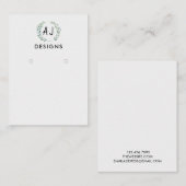 水彩フローラ絵画のイヤリングディスプレイカード 名刺 (正面/裏面)