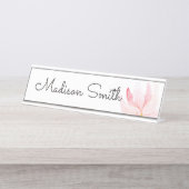 水彩フローラ絵画の デスクネームプレート (正面)