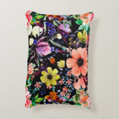 水彩フローラ継ぎ目なし違う芽 アクセントクッション (裏面(縦))