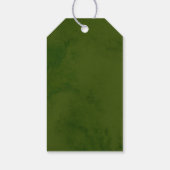 水彩フローラ緑の葉ありがとうギフトラベル ギフトタグ (裏面)