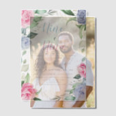 水彩フローラ緑スペインの性発現 ベラム紙招待状 (オフセット (カップル))