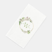 水彩フローラ緑リースモノグラム (コーナー)