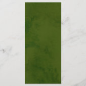 水彩フローラ緑結婚の葉のメニューカード メニュー (裏面)