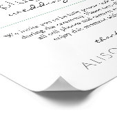 水彩フローラ緑結婚の ポスター (角)