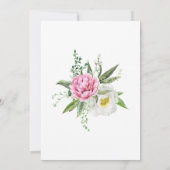 水彩フローラ緑離れのブライダルシャワー 招待状 (裏面)