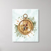 水彩フローラ羅針盤 キャンバスプリント (正面)