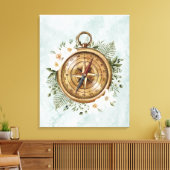 水彩フローラ羅針盤 キャンバスプリント (インサイチュ (リビング))