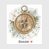 水彩フローラ羅針盤 シール (シート)