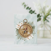 水彩フローラ羅針盤 ポストカード (スタンド正面)