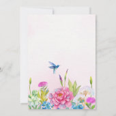 水彩フローラ美学結婚の 招待状 (裏面)