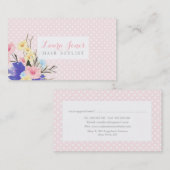 水彩フローラ美容師アポイントメントカード 予約カード (正面/裏面)