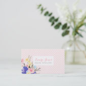 水彩フローラ美容師アポイントメントカード 予約カード (スタンド正面)