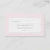 水彩フローラ美容師アポイントメントカード 予約カード (裏面)