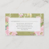 水彩フローラ美容師アポイントメントカード 予約カード (裏面)