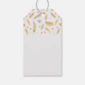 水彩フローラ羽毛ボホ結婚ズ ギフトタグ (裏面)