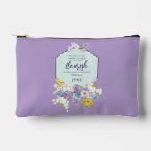 水彩フローラ聖なる書物、 経典詩パーソナライズされた アクセサリーポーチ (正面)