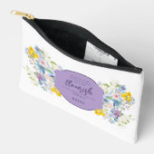 水彩フローラ聖なる書物、 経典詩パーソナライズされた アクセサリーポーチ (見開き)