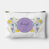 水彩フローラ聖なる書物、 経典詩パーソナライズされた アクセサリーポーチ (正面)