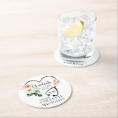 水彩フローラ聴診器ナース卒業 ラウンドペーパーコースター (インサイチュ)