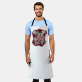 水彩フローラ胸郭 エプロン (着用した状態)