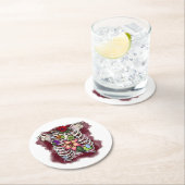 水彩フローラ胸郭 ラウンドペーパーコースター (インサイチュ)