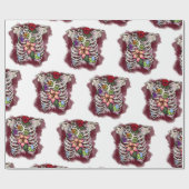 水彩フローラ胸郭 ラッピングペーパー (フラット)