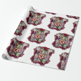 水彩フローラ胸郭 ラッピングペーパー
