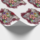 水彩フローラ胸郭 ラッピングペーパー (角)