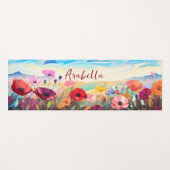 水彩フローラ自然瞑想 ヨガマット (正面(横))